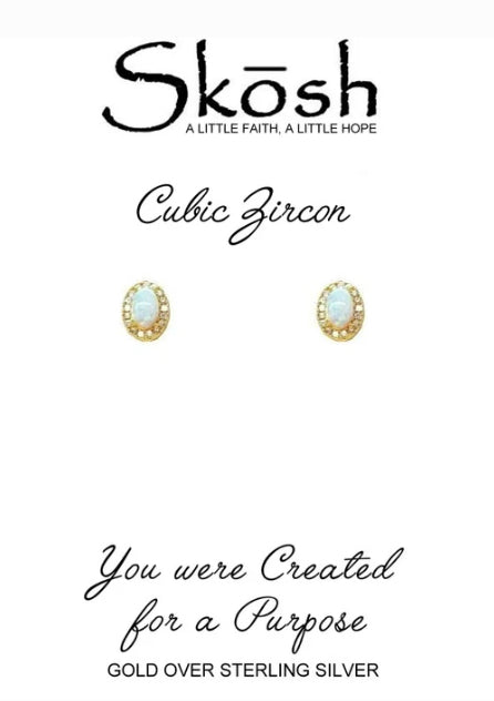 The Opal Studs - Gold