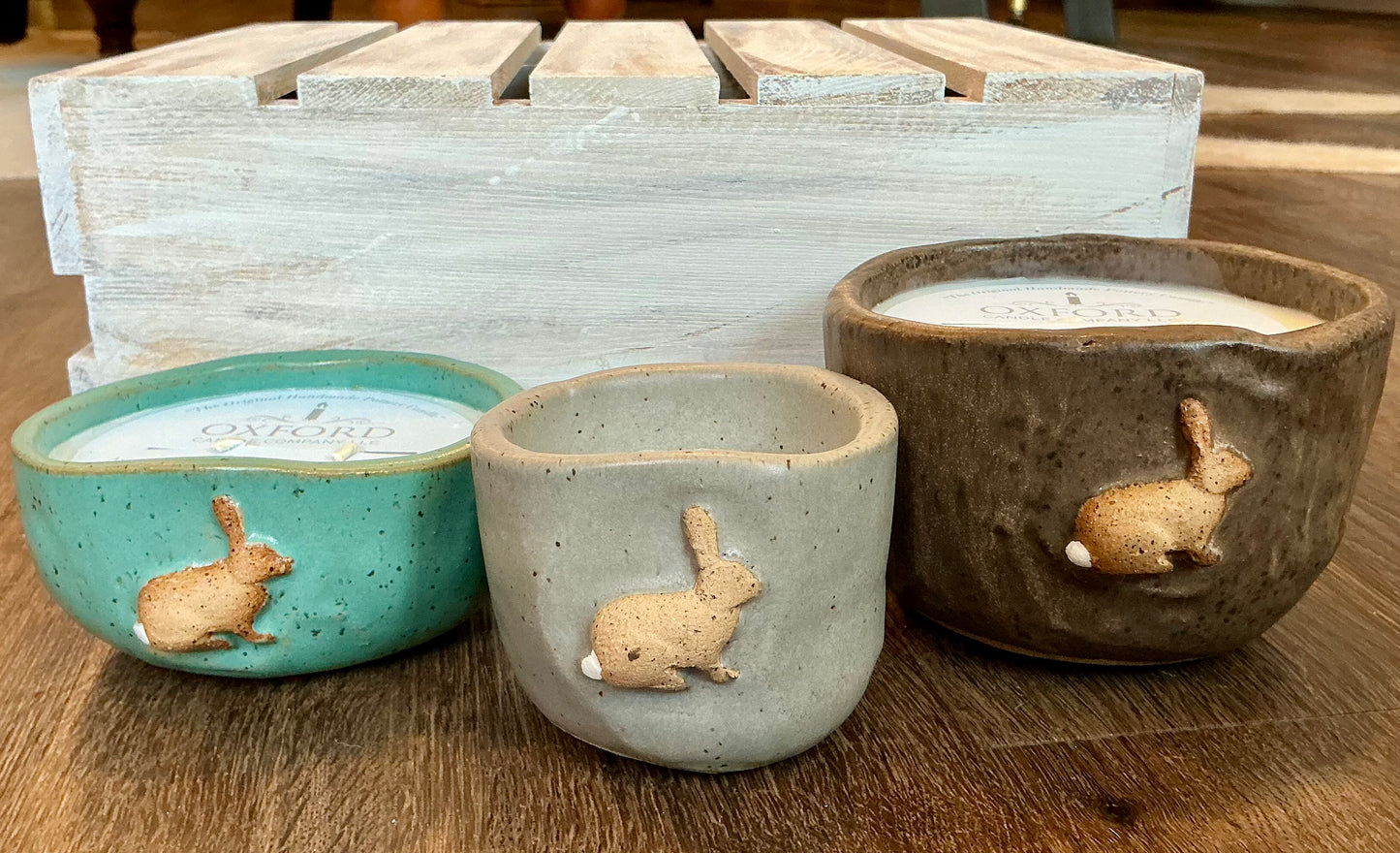 Bunny Pottery Candles