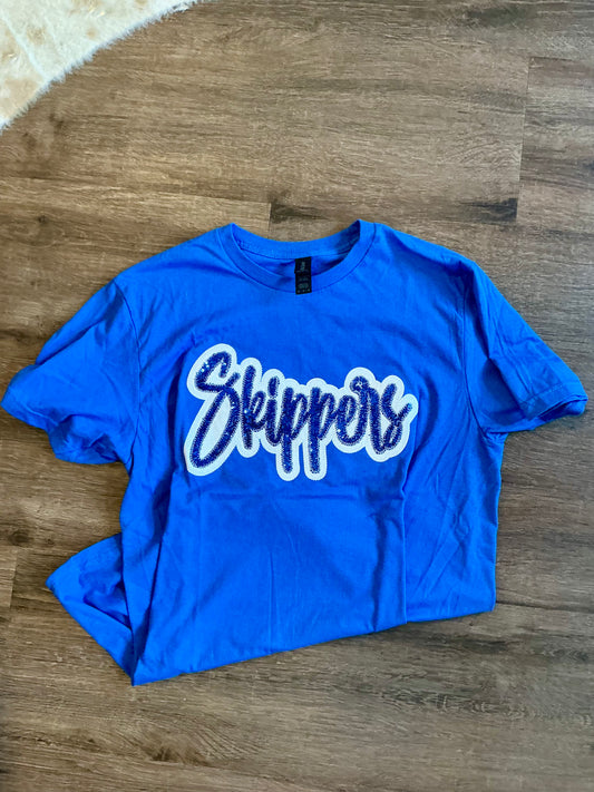 Skippers Sequin Embroidery T shirts