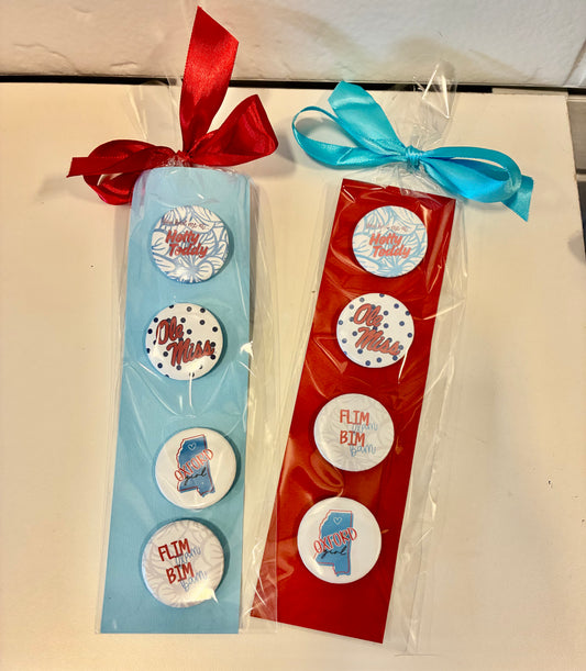 Ole Miss Small Pins (set of 4)