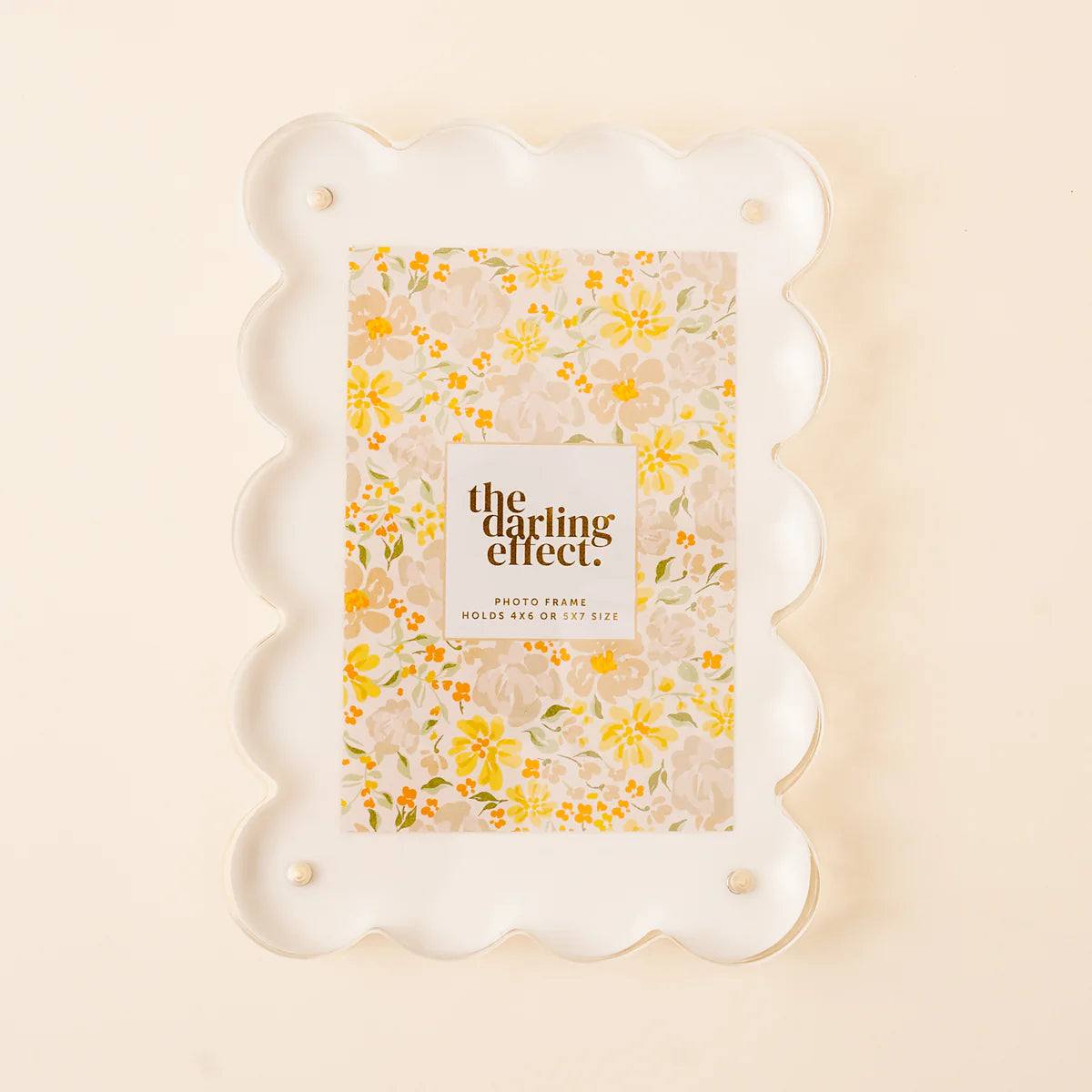 Rectangle Scalloped Acrylic Frame-Clear
