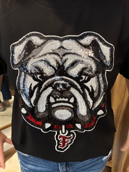 FHS Bulldogs Sequined Shirt