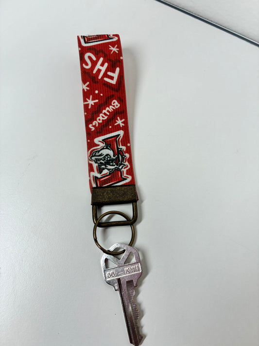FHS Bulldogs Wristlet Key Chain