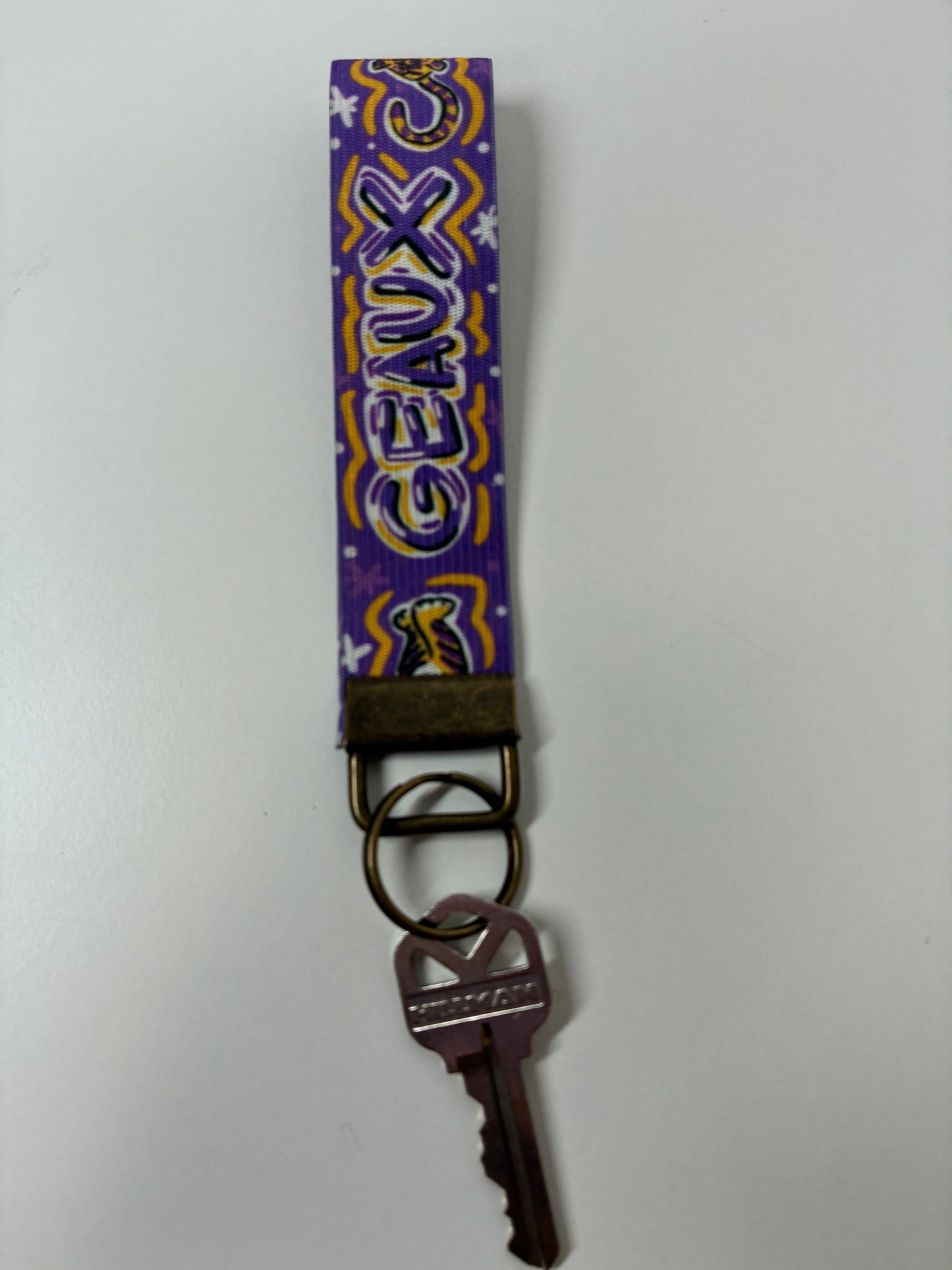 LSU Wristlet Key Chain