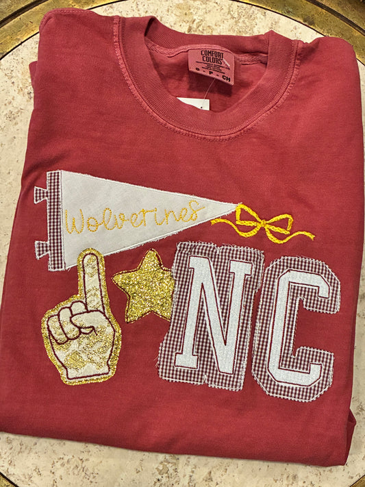 NCS Wolverines Spirit Flag Tshirt