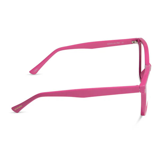 Side View DIFF pink Leah readers on a white background