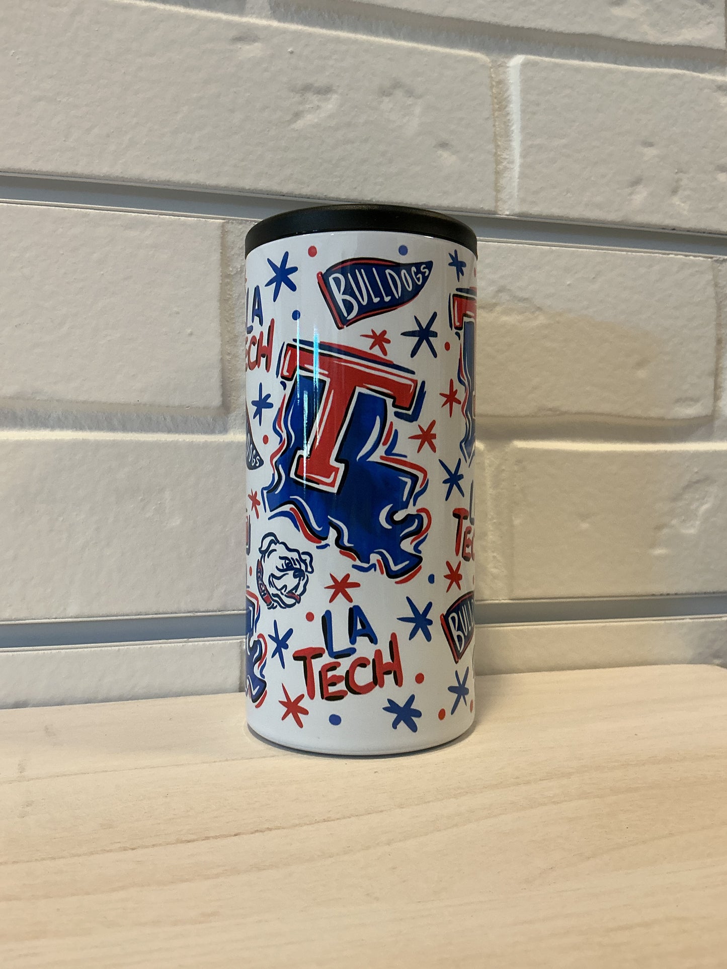 Louisiana Tech Slim Can Cooler