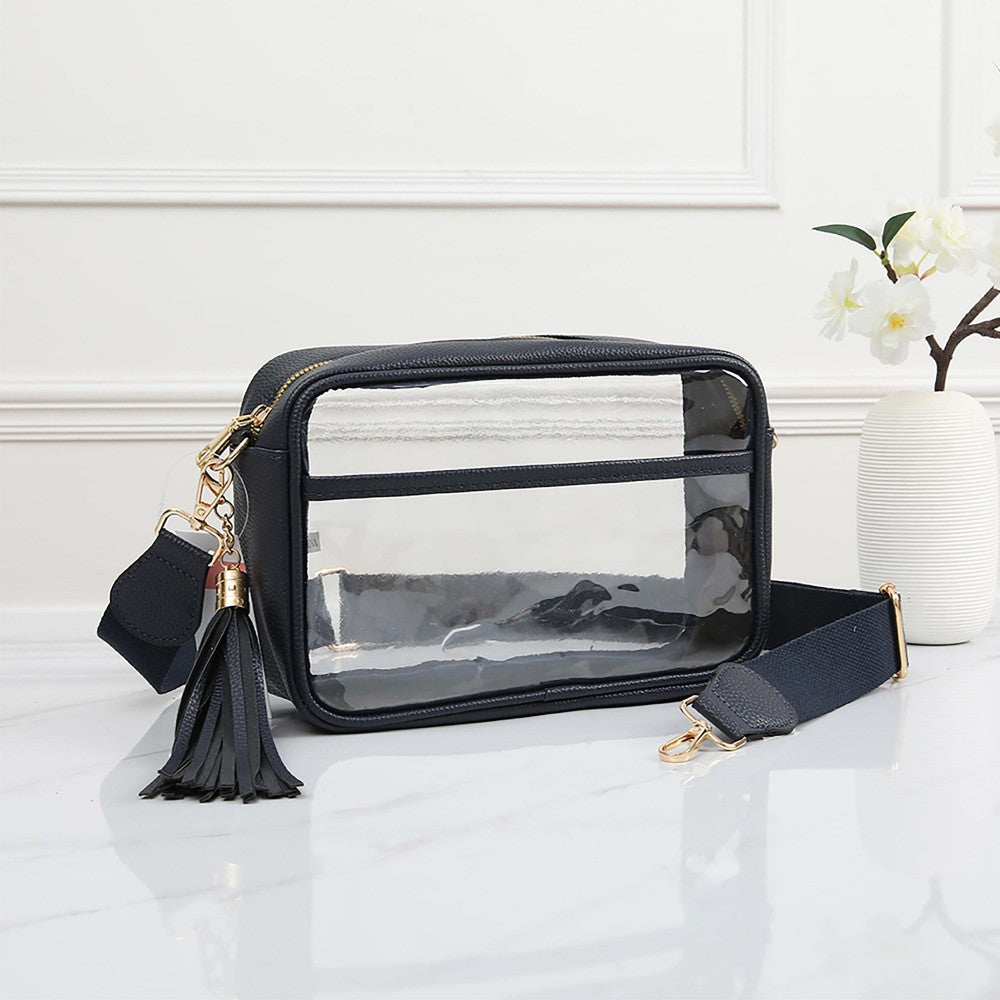 Navy Clear bag w/ Tassle