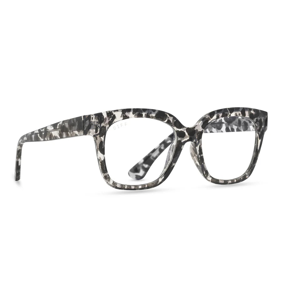 Ava Clear Leopard Blue-Light Readers
