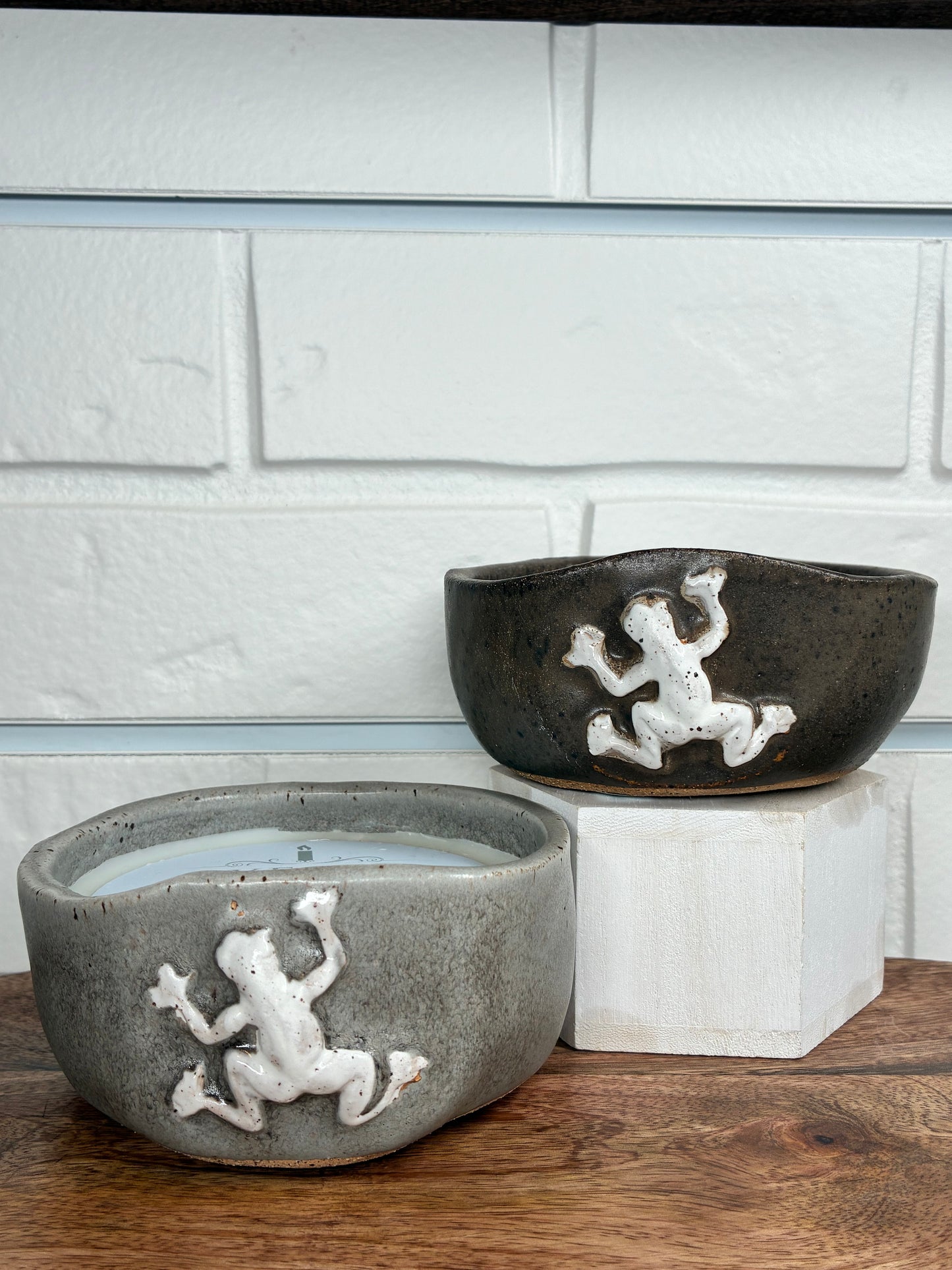 Frog Pottery Candles