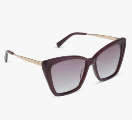 Another side view of Diff Becky II cocoa powder sunglasses