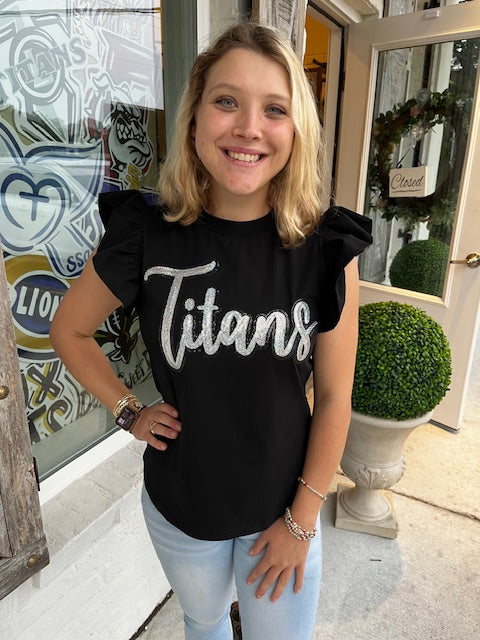 Titans  Flutter Sleeve Top