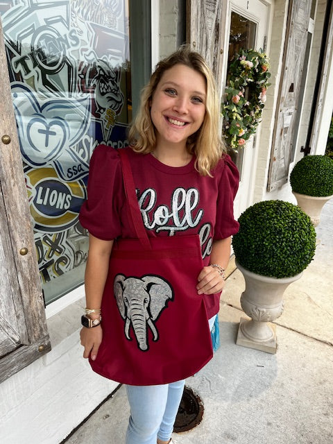 Sequin Elephant Tall Tote