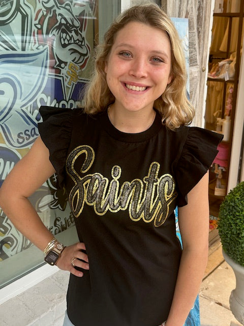 Saints Flutter Sleeve Top
