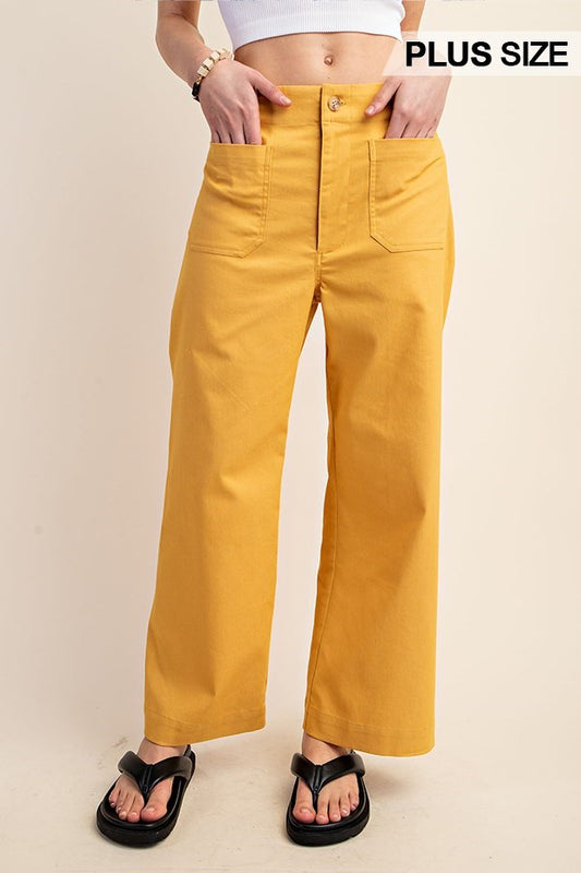 Sunflower Ankle Cropped Summer Pants - Curvy