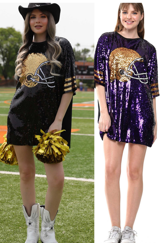 Football Sequin Dress -  LSU Saints