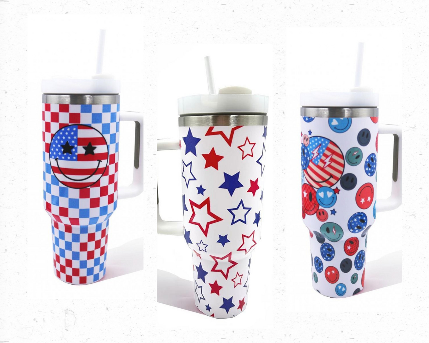 Patriotic 40oz Tumbler with Handle