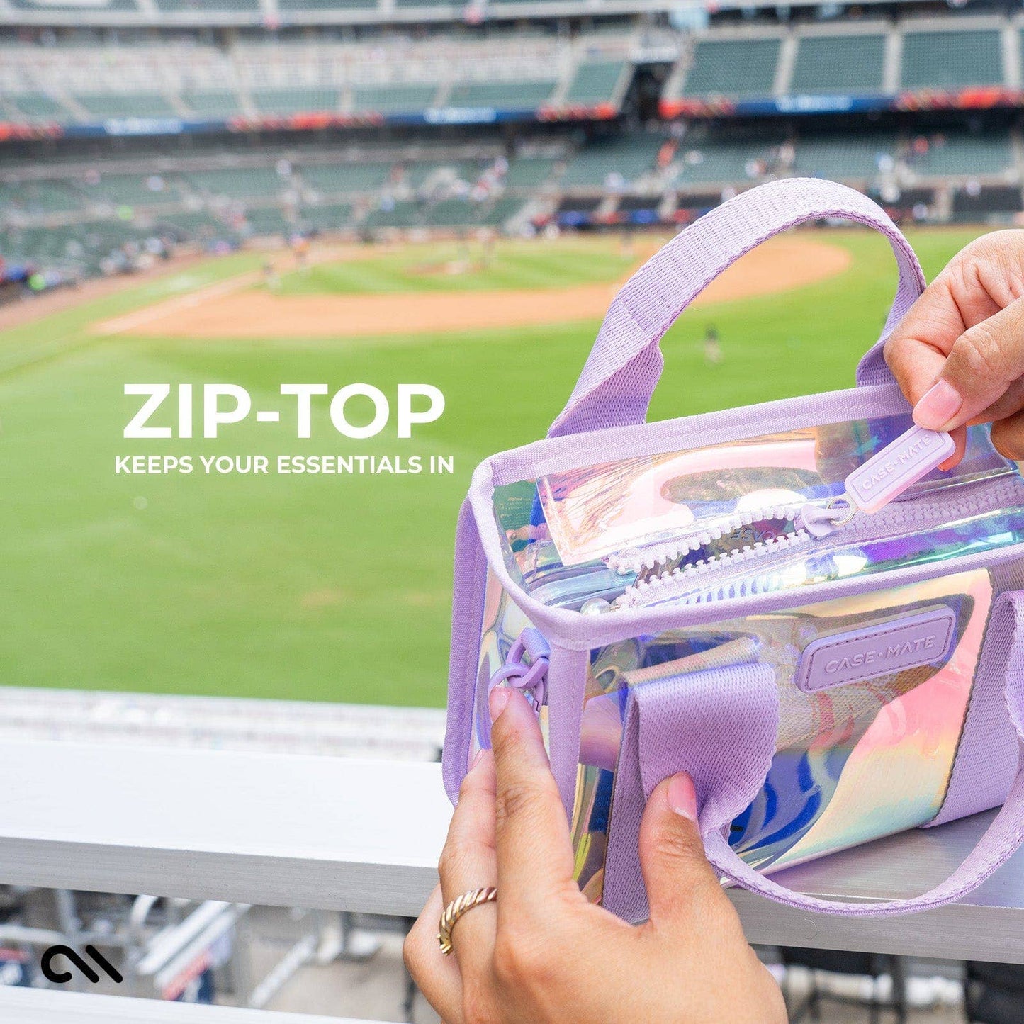 Case-Mate Soap Bubble Iridescent Clear Stadium Bag