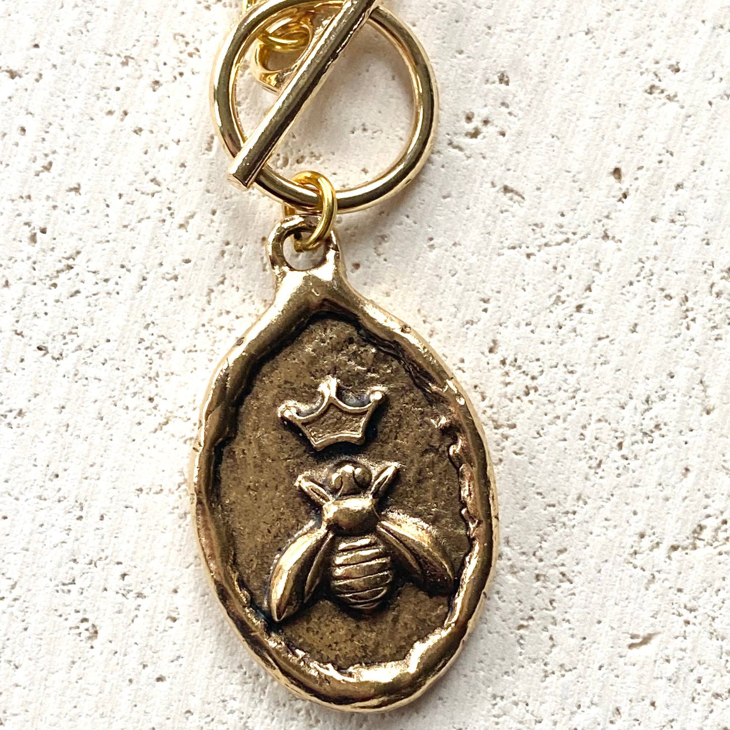 Queen Bee Fleur de lis necklace