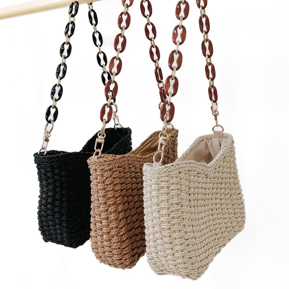 Cream Staycation Straw Bag