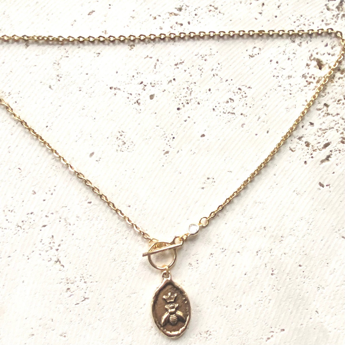 Queen Bee Fleur de lis necklace