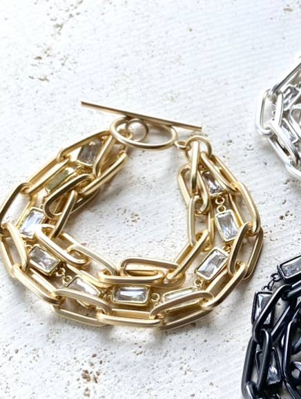 Matte gold bracelet boutique