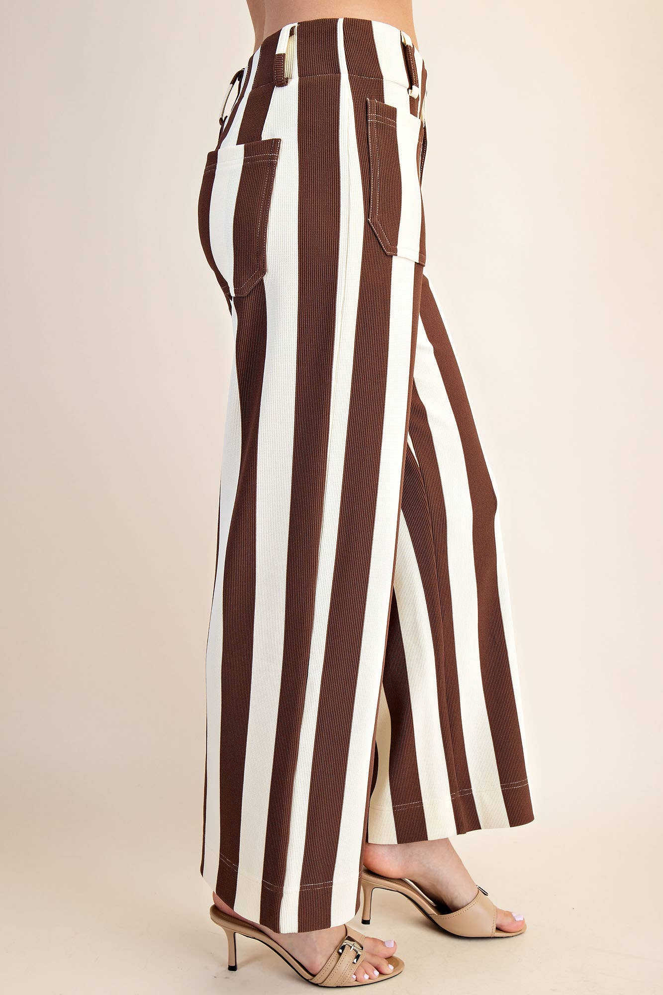 Brown Colette Cropped Wide-Leg Pants