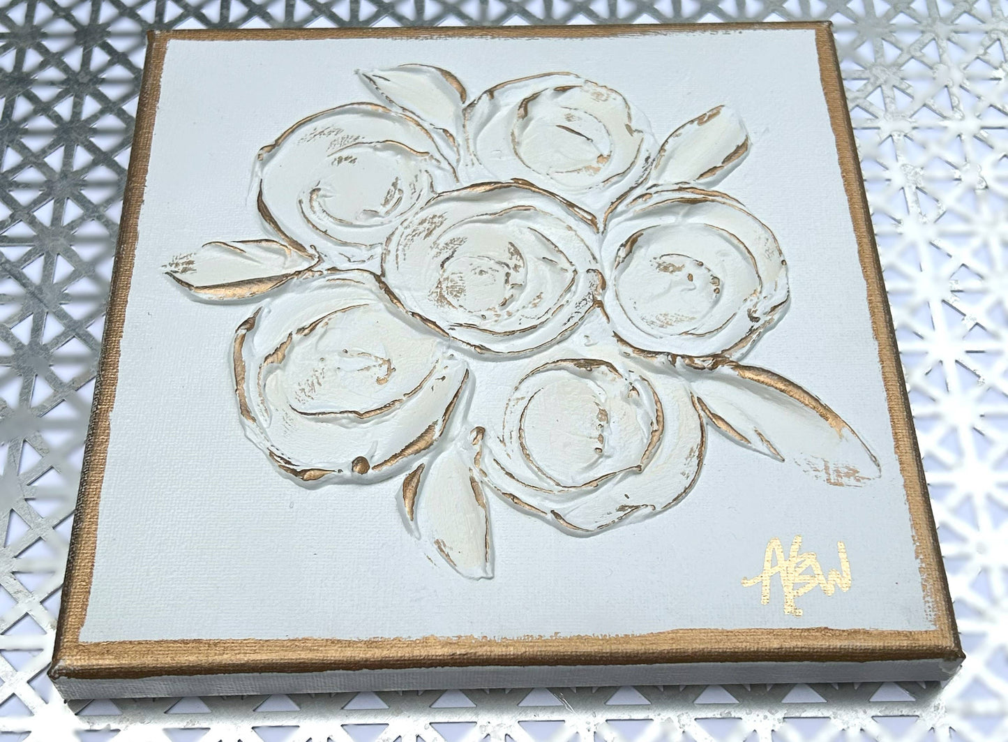 Textured bouquet on canvas |