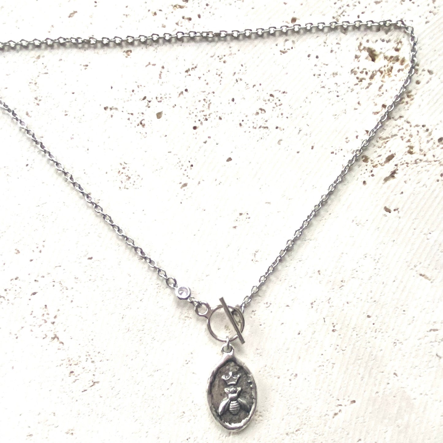 Queen Bee Fleur de lis necklace