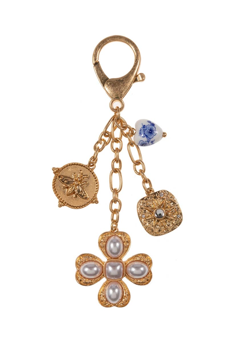All my favs Charm Pearl Bag Charm Keychain