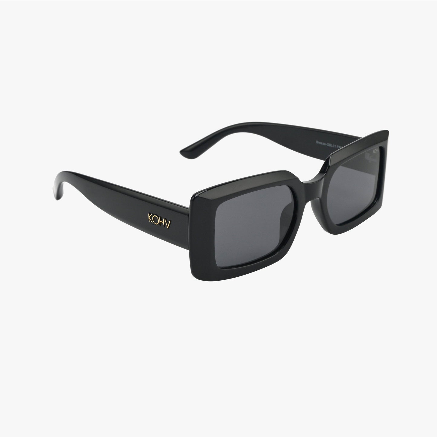 BREEZE MIDNIGHT Polarized Rectangle Fashion Sunglasses