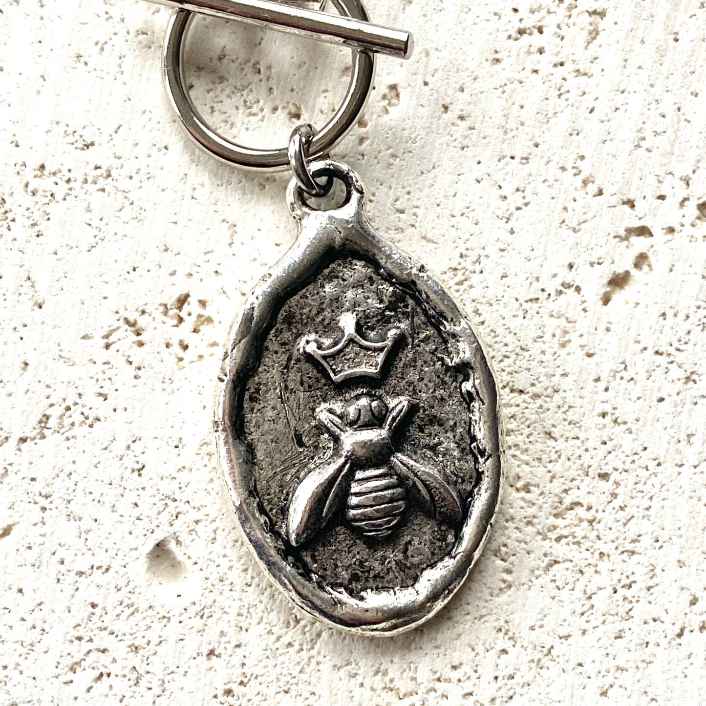 Queen Bee Fleur de lis necklace