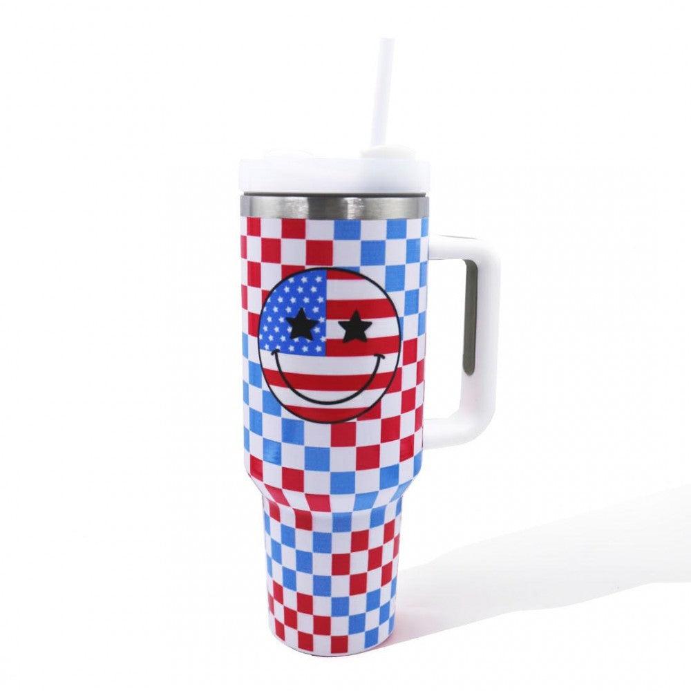 Patriotic 40oz Tumbler with Handle