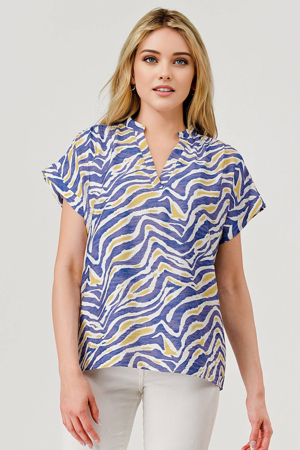 Tiger Stripe Short Sleeve Game Day Top