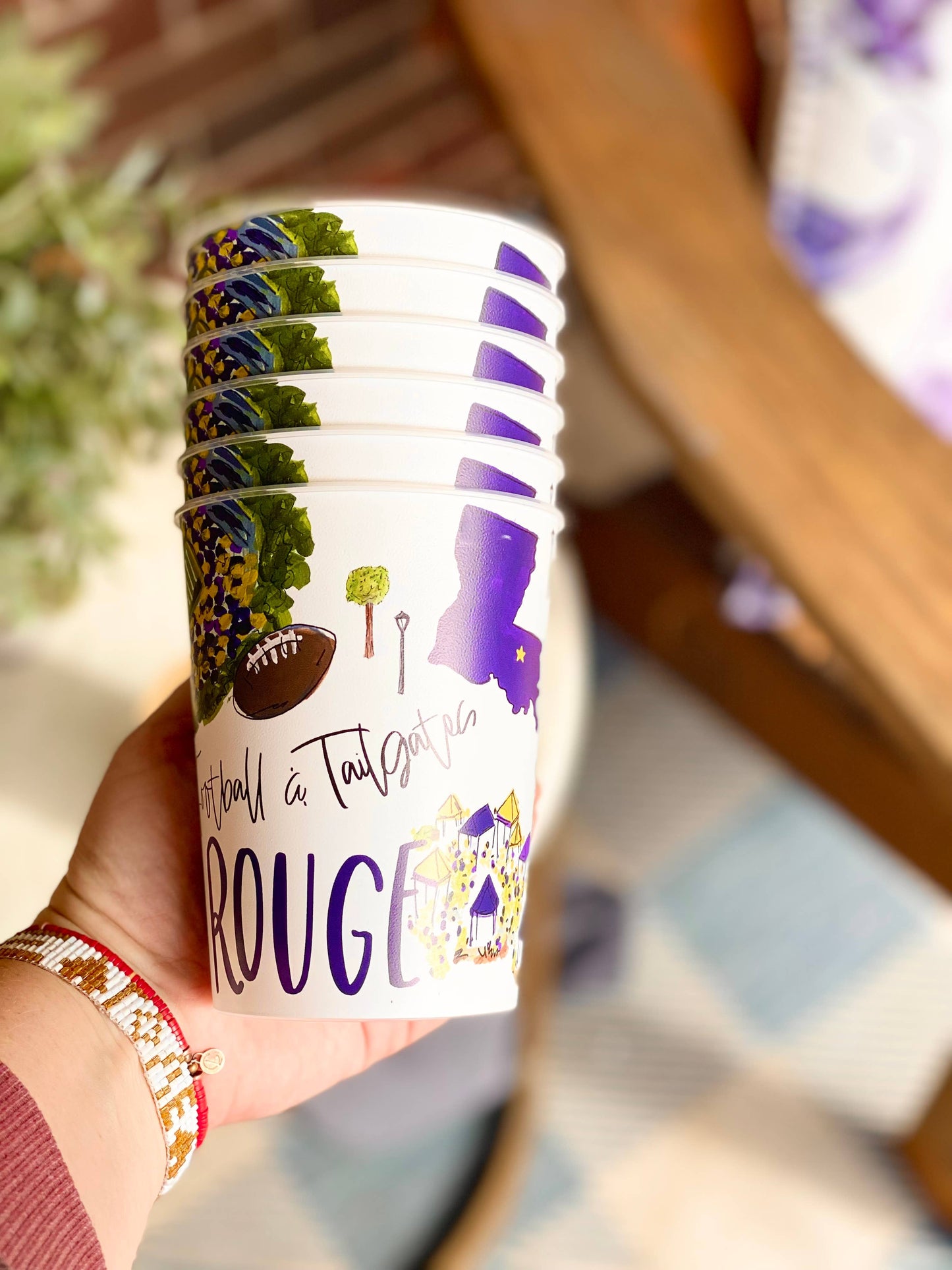 LSU Reusable Party Cups Collegiate tailgating