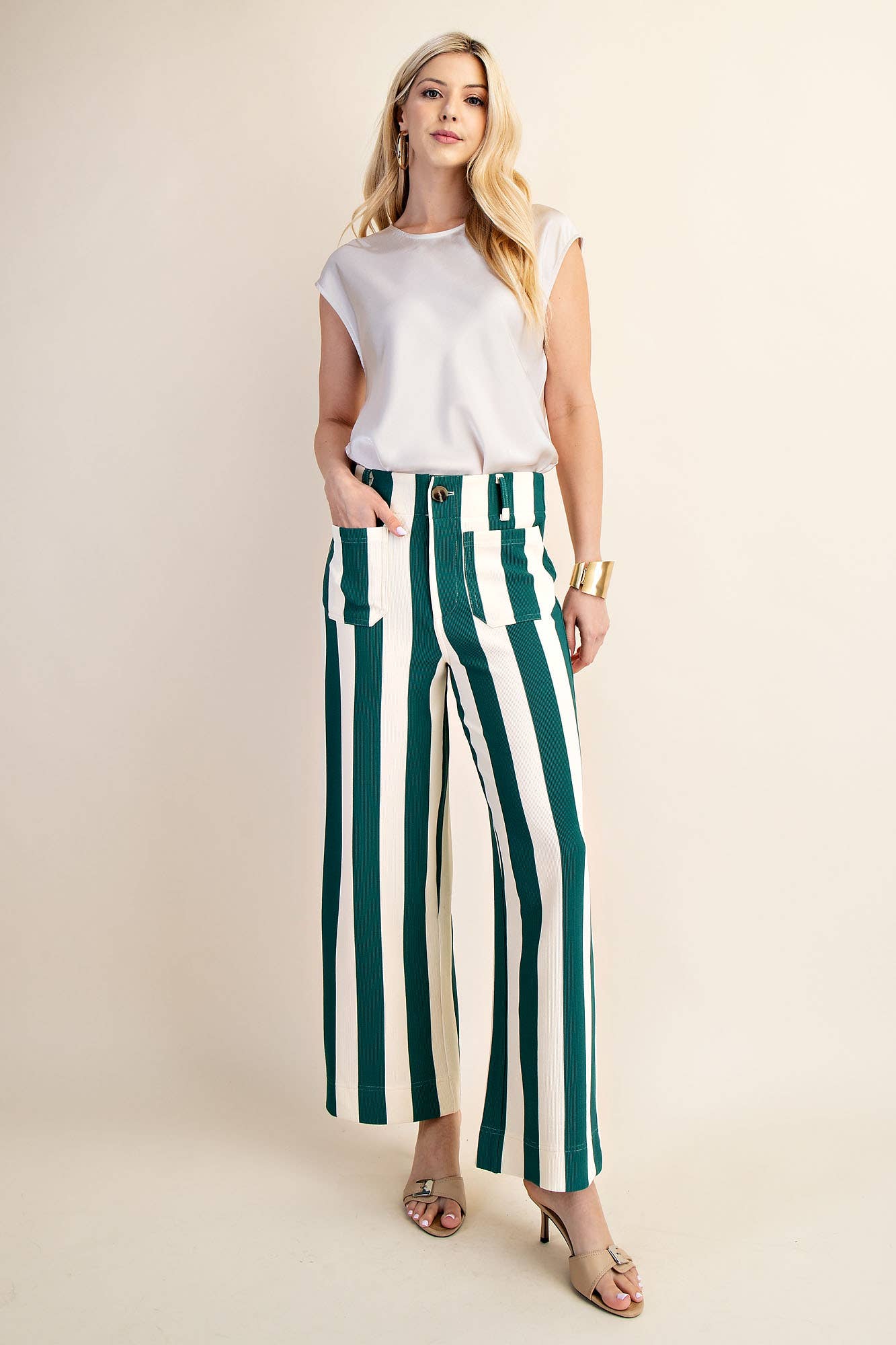 Brown Colette Cropped Wide-Leg Pants