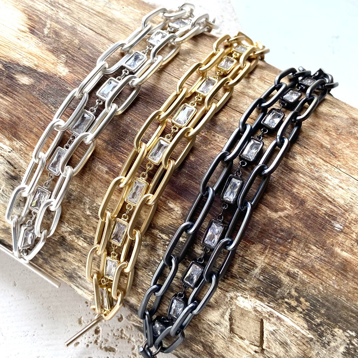 Matte gold bracelet boutique