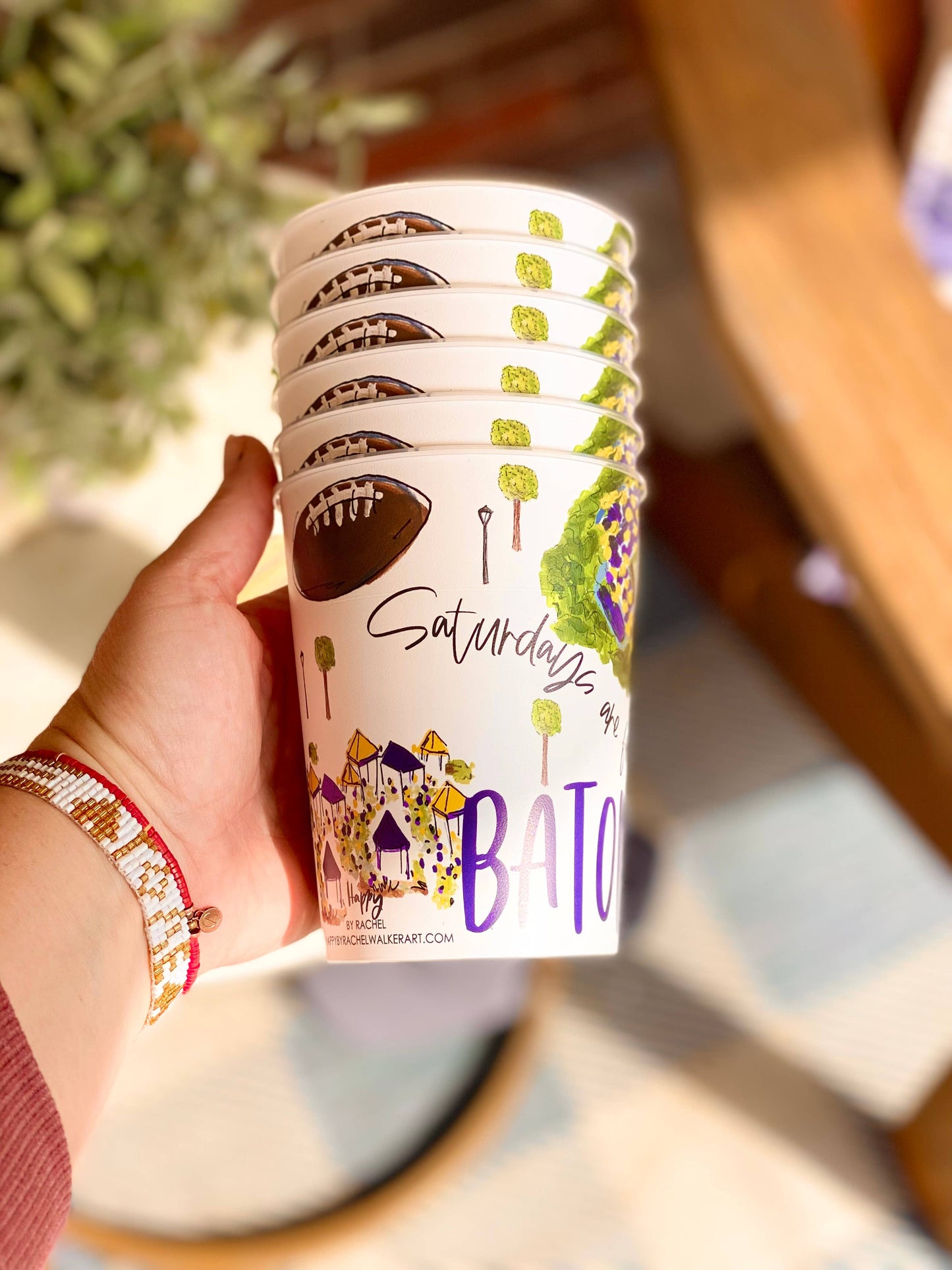 LSU Reusable Party Cups Collegiate tailgating