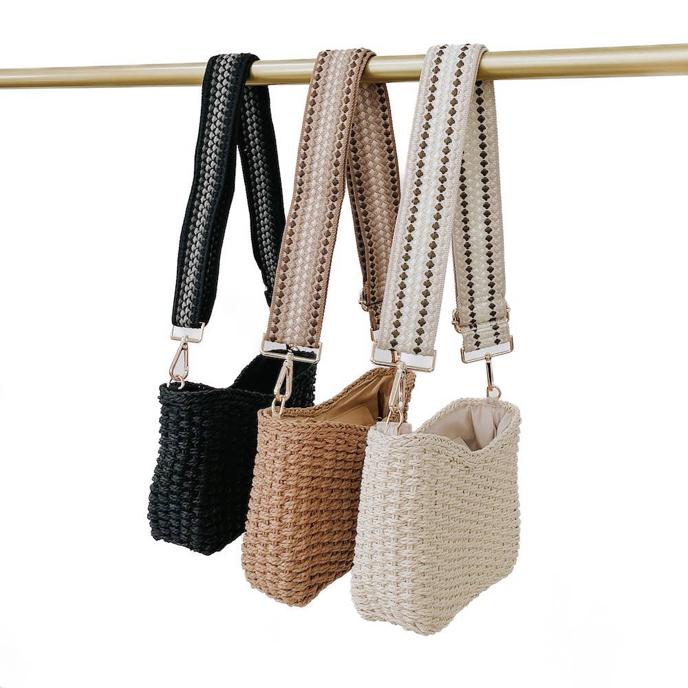 Cream Staycation Straw Bag