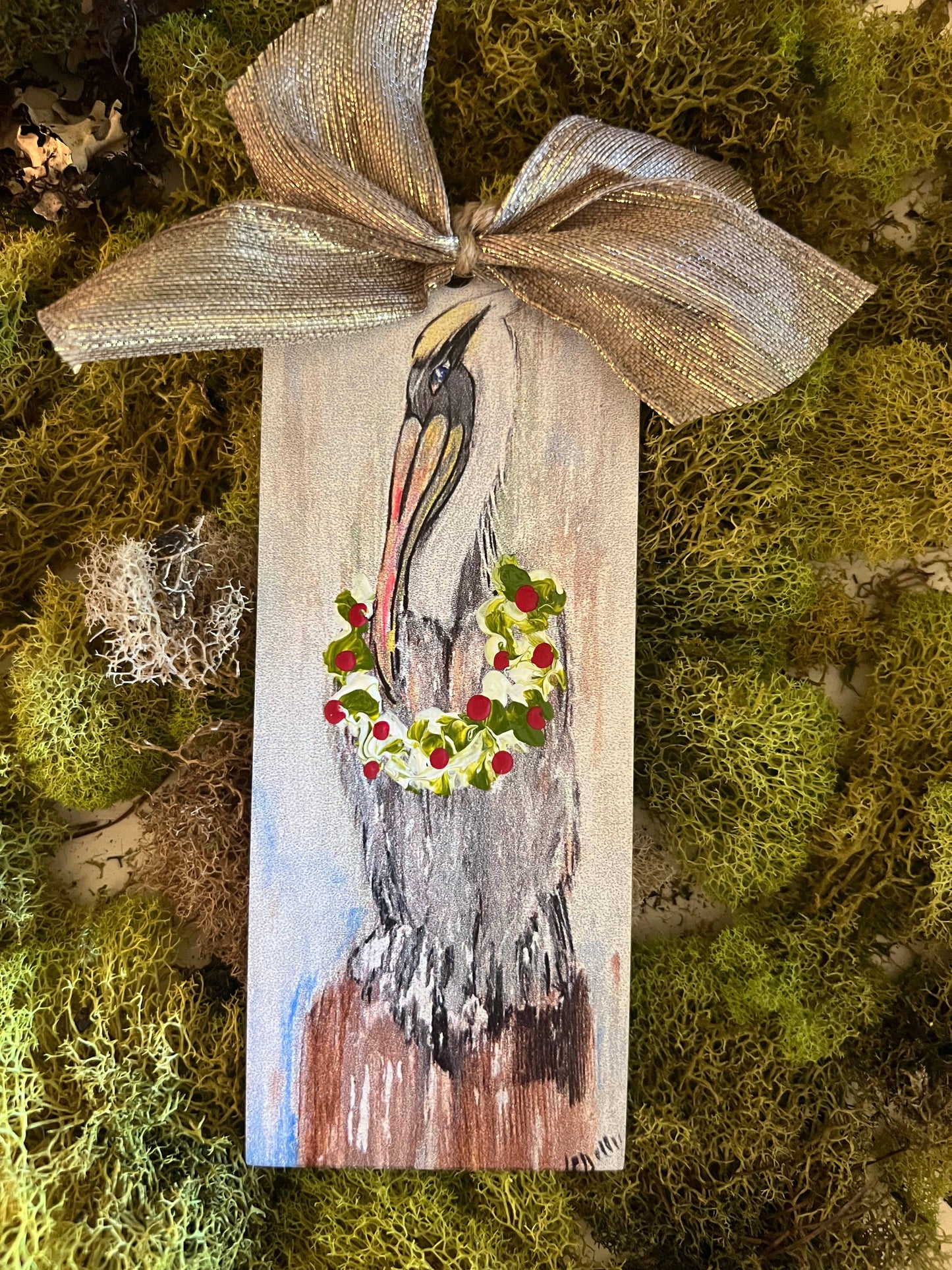 Black Headed Pelican Christmas Ornament