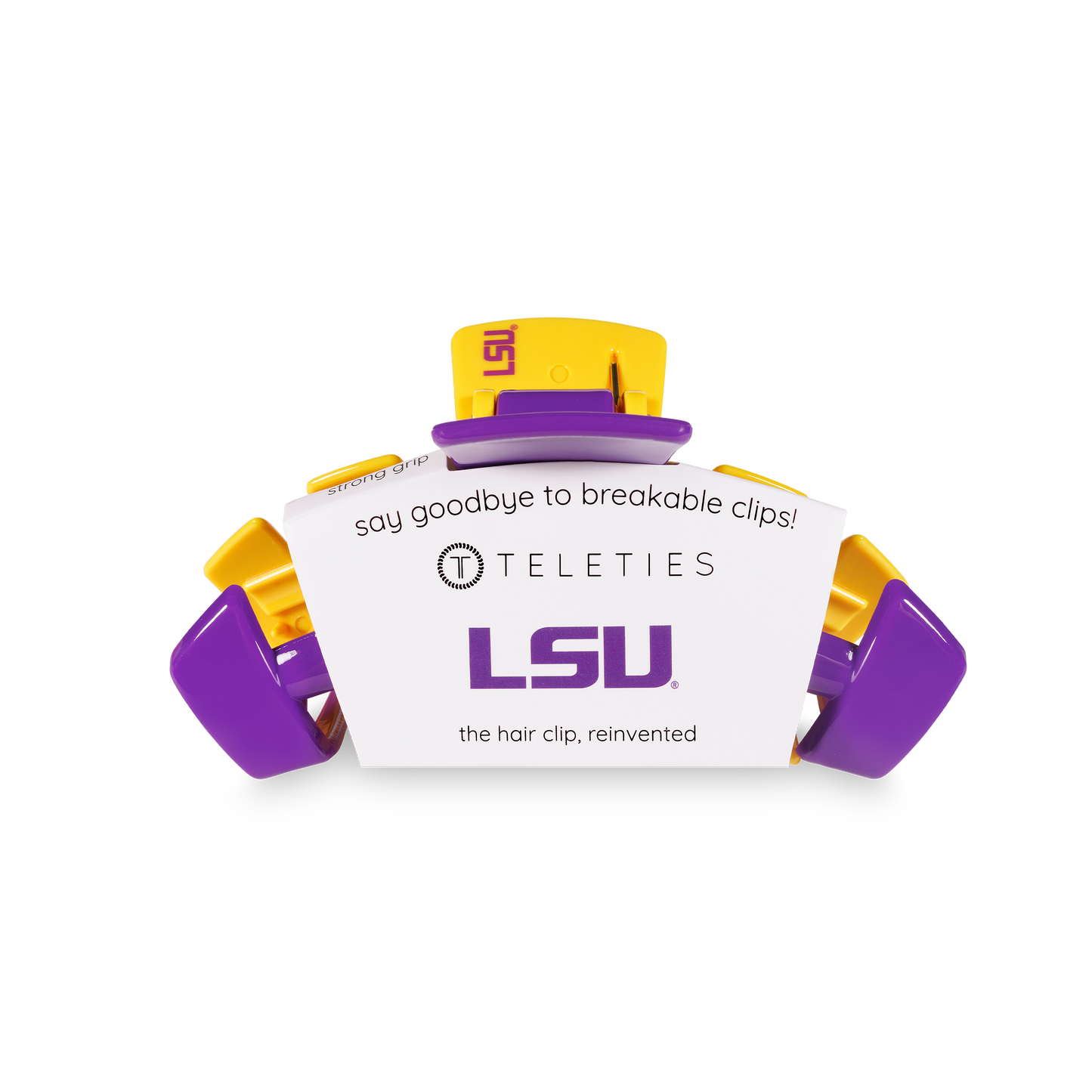 LSU Medium Teletie Brand Classic Hair Clip