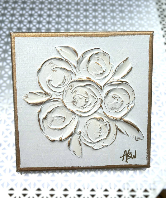 Textured bouquet on canvas  |