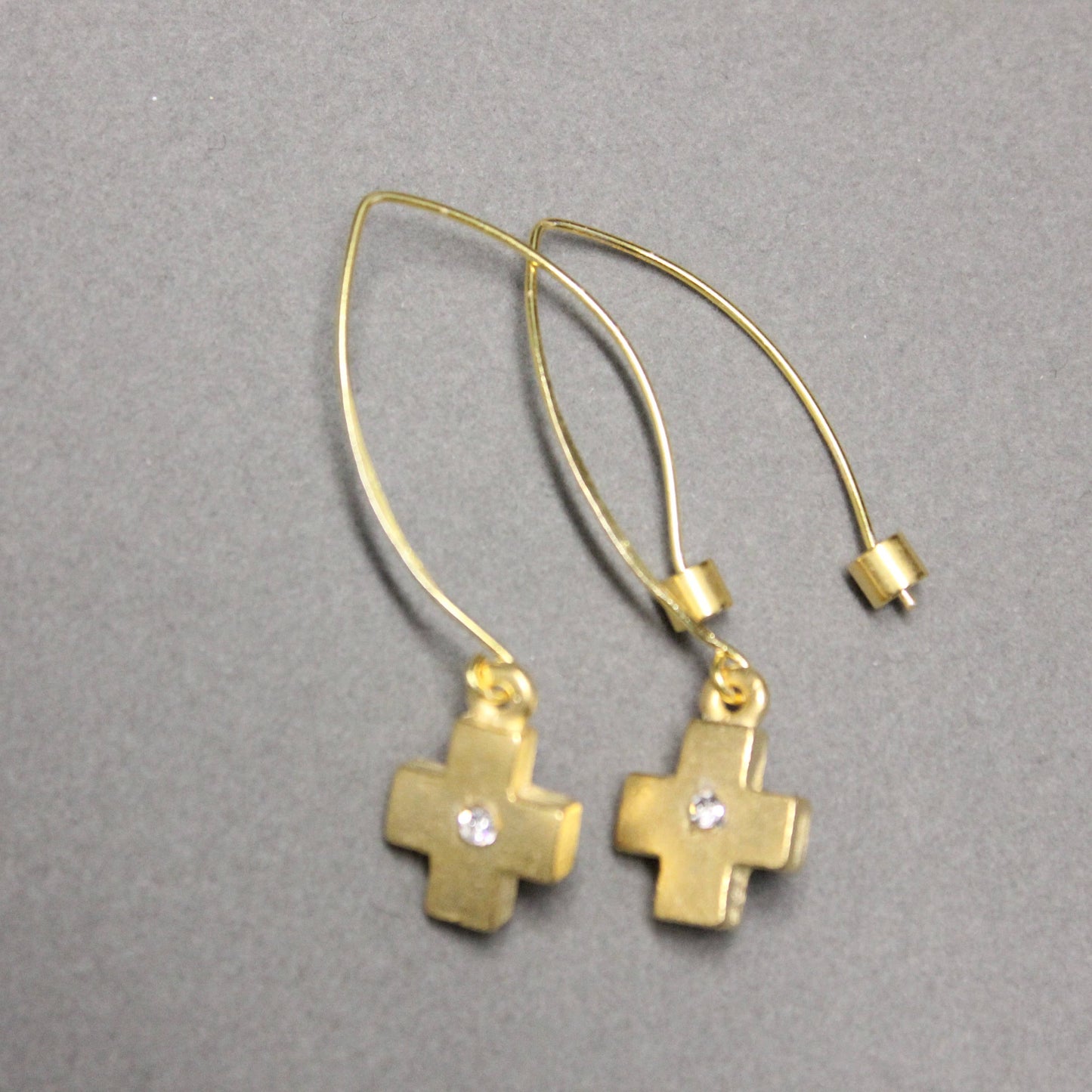 Cross CZ Earrings