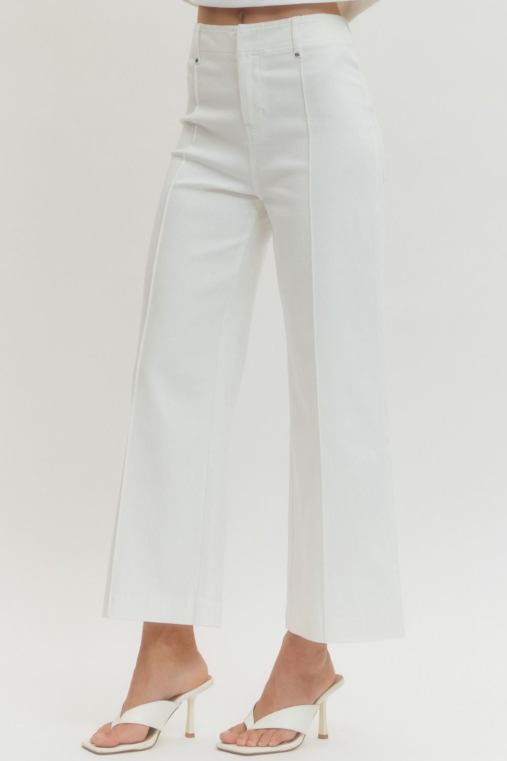 White Wide-Leg Pants