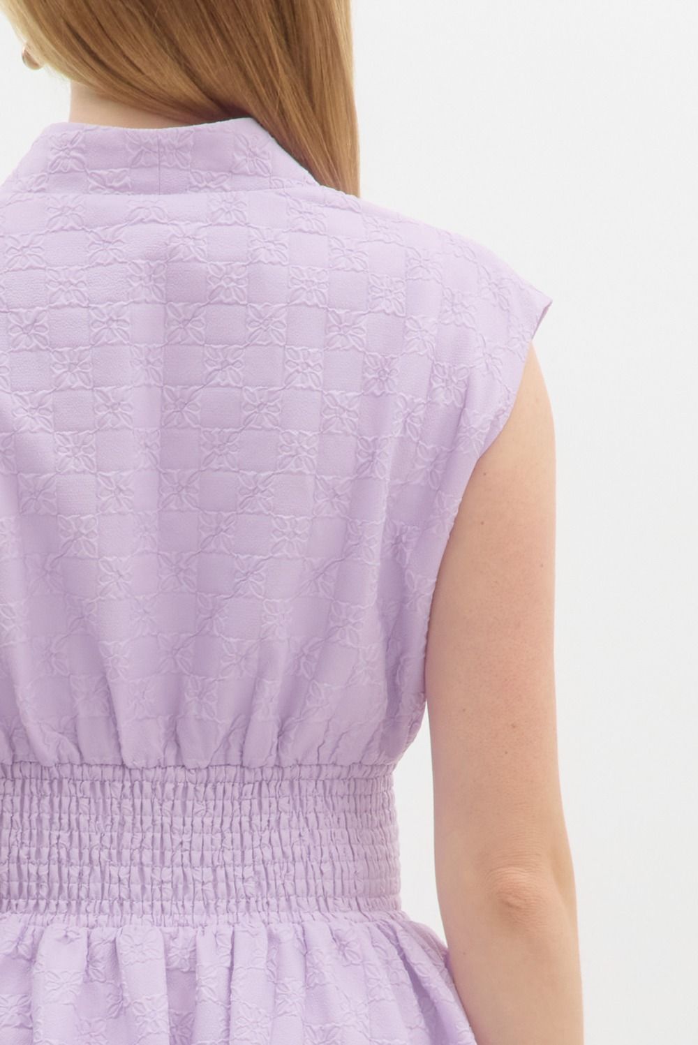 The Addyson Lavender V neck mini Dress