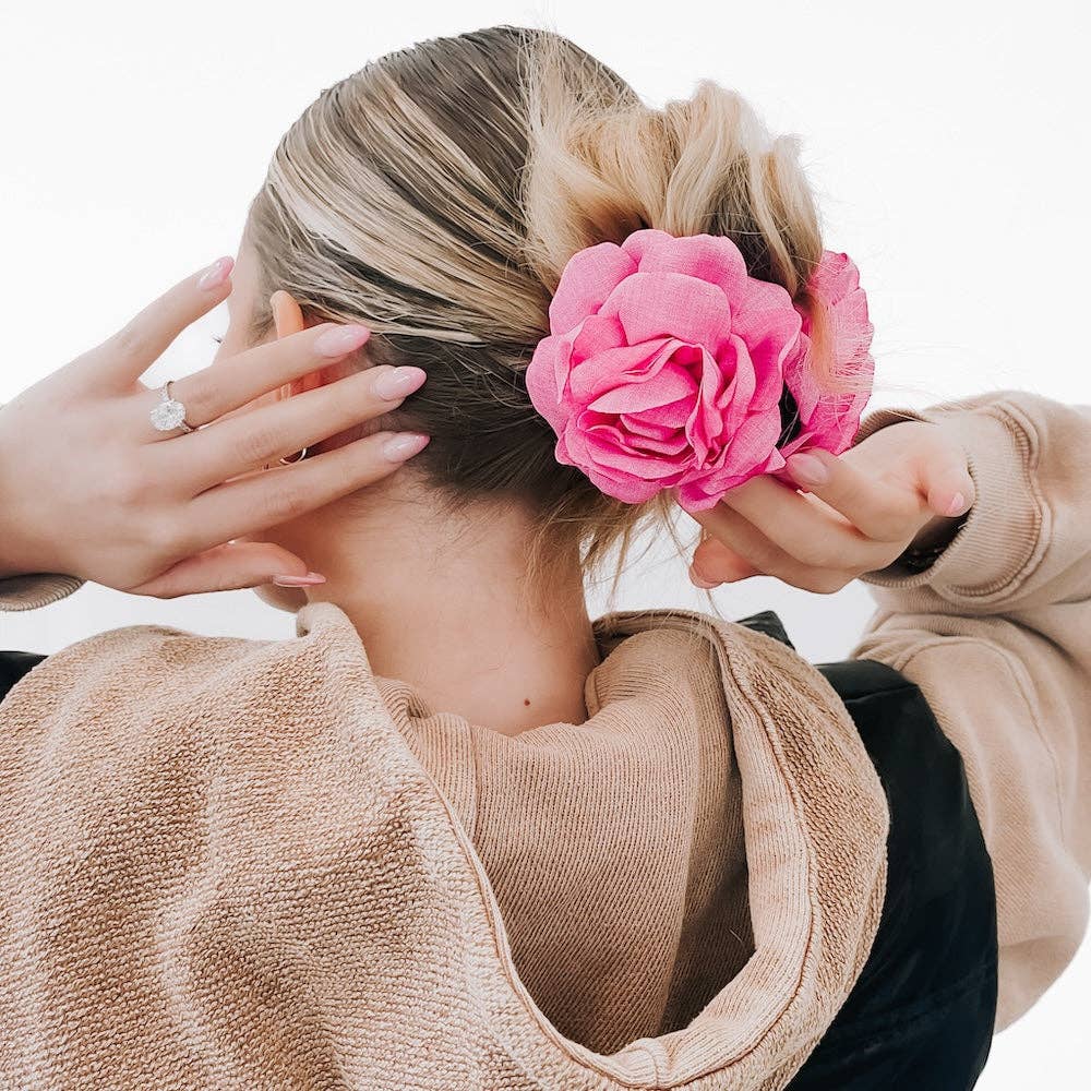 Blooming Rose Hair Claw Clip Assorted Colors