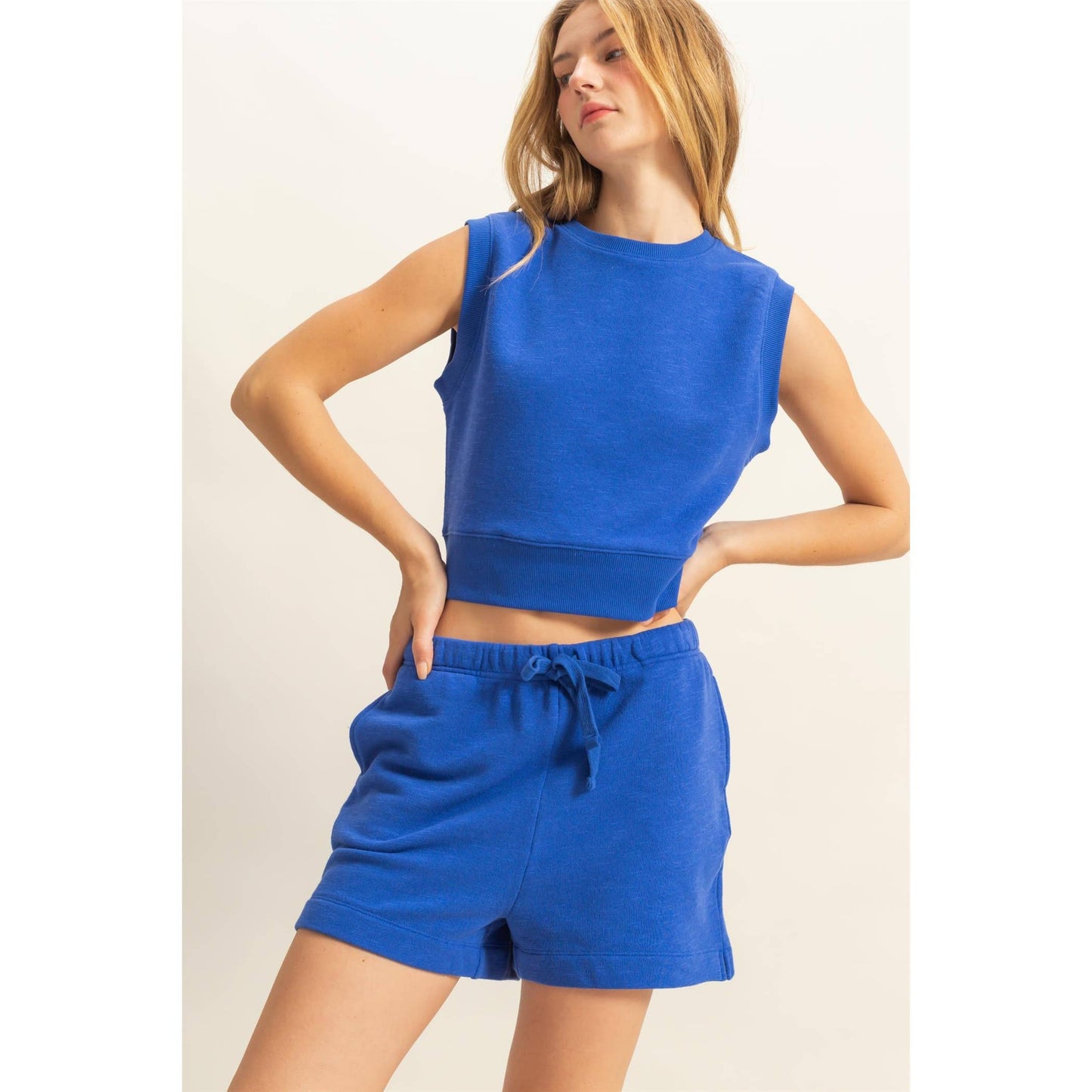 Cobalt Flowy Shorts