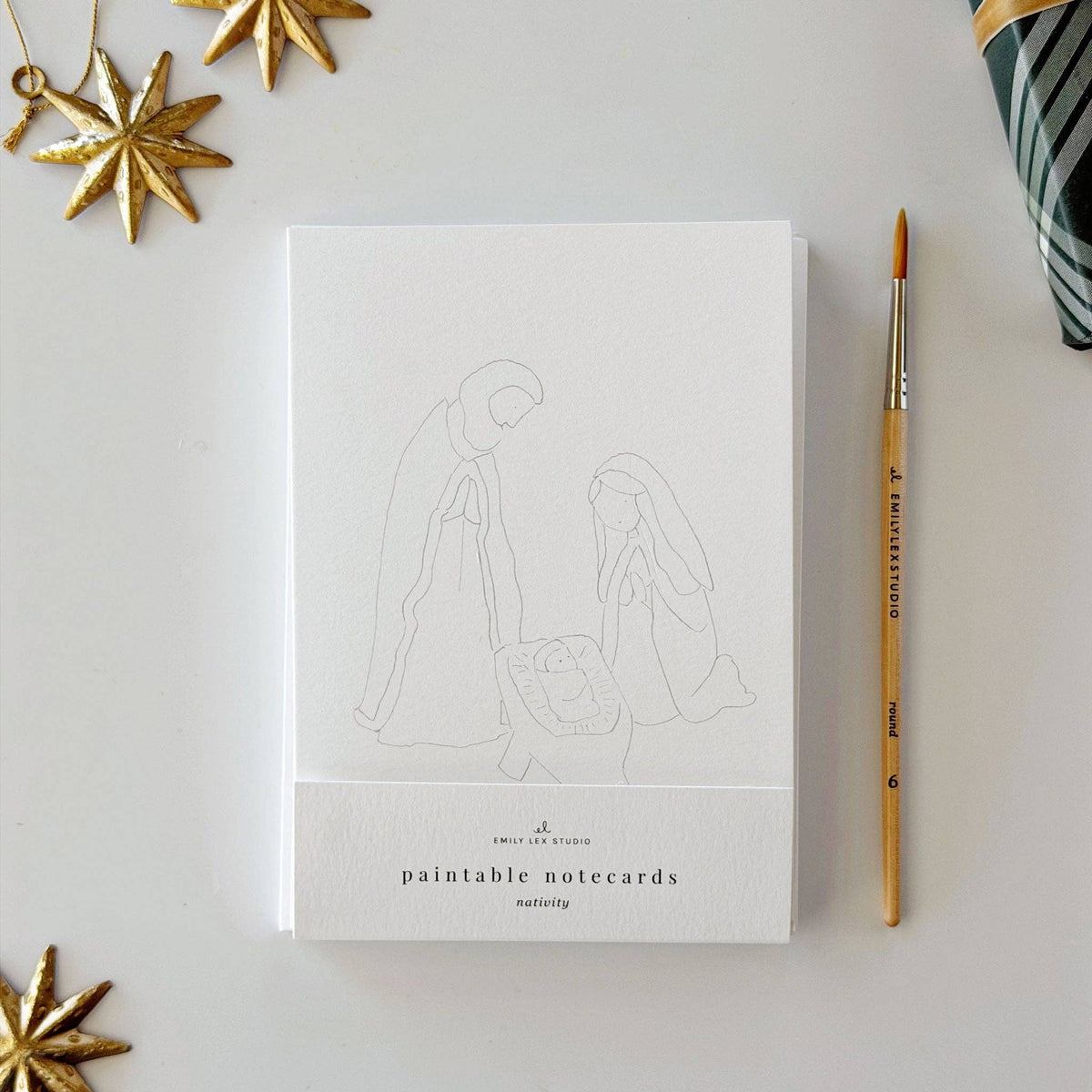 Nativity notecard set packaging