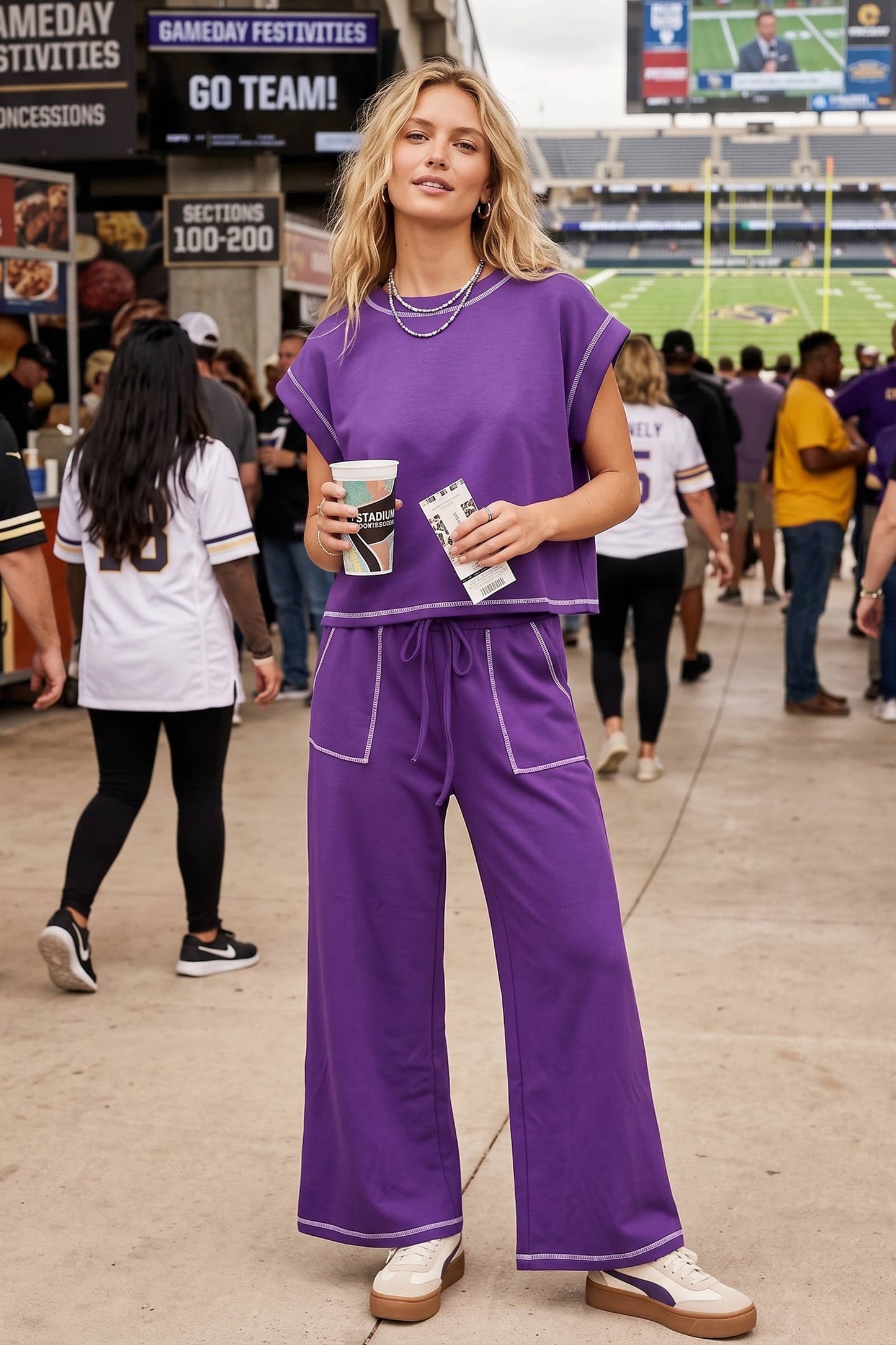 Saturdays in the South Purple 2 Piece Set