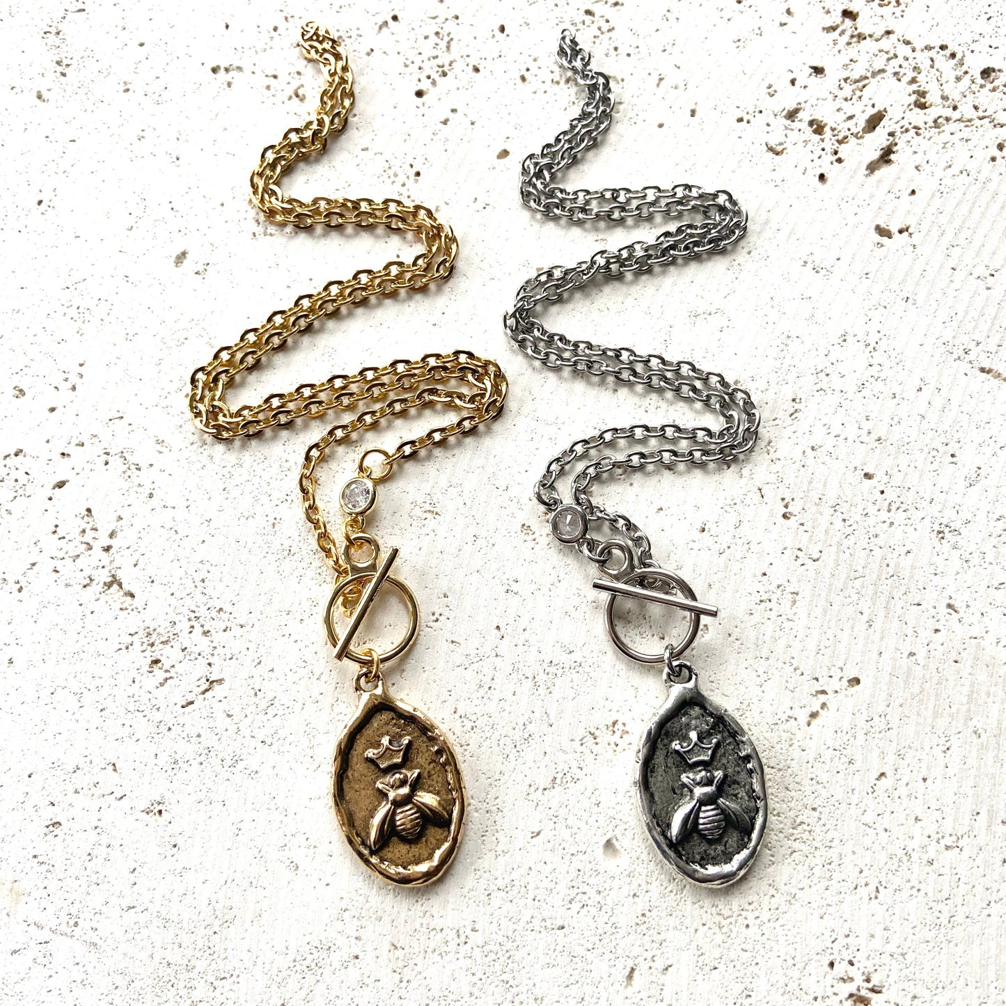 Queen Bee Fleur de lis necklace